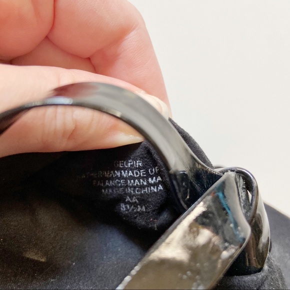 Nine West sandals black cork heeled leather - Picture 6 of 8